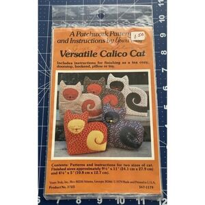 Versatile Calico Cat Patchwork Stuffed Toy, Pillow, Etc pattern Yours Truly UC